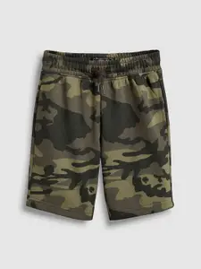 NEXT Boys Green Printed Regular Fit Regular Shorts
