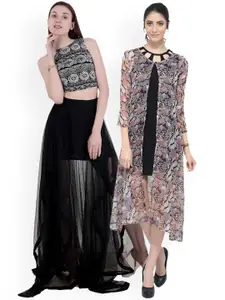 SCORPIUS SCORPIOUS Women Pack of Shrug & Top