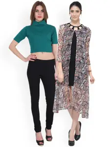 SCORPIUS SCORPIOUS Women Pack of Shrug & Top