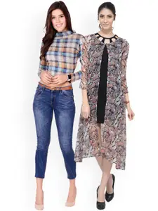 SCORPIUS SCORPIOUS Women Pack of Shrug & Top