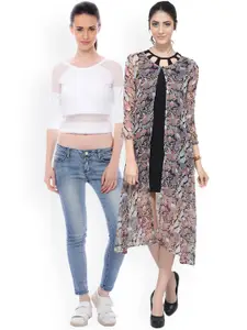 SCORPIUS SCORPIOUS Women Pack of Shrug & Top