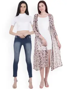 SCORPIUS SCORPIOUS Women Pack of Shrug & Top