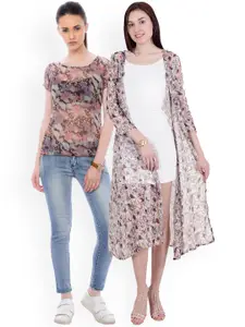 SCORPIUS SCORPIOUS Women Pack of Shrug & Top