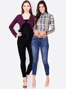 SCORPIUS SCORPIOUS Women Pack of Shrug & Top