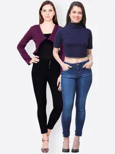 SCORPIUS SCORPIOUS Women Pack of Shrug & Top