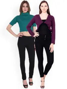 SCORPIUS SCORPIOUS Women Pack of Shrug & Top