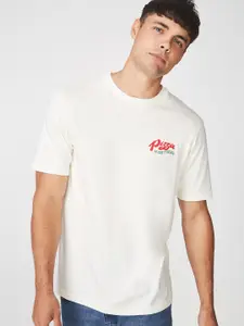 COTTON ON Men White Printed Round Neck T-shirt
