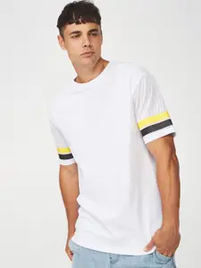 COTTON ON Men White Solid Round Neck T-shirt