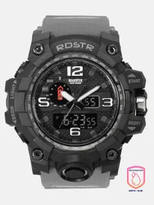 The Roadster Lifestyle Co Men Black Analogue and Digital Watch MFB-PN-SM-1545