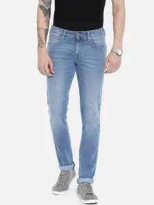 Wrangler Men Blue Vegas Skinny Fit Low-Rise Clean Look Stretchable Jeans