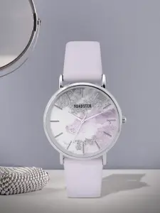 The Roadster Lifestyle Co Women Off-White & Lavender Analogue Watch MFB-PN-PF-DK2567