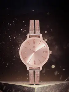 DressBerry Women Rose Gold-Toned Analogue Watch MFB-PN-PFDK2566