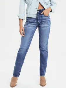 AMERICAN EAGLE OUTFITTERS Women Blue Slim Fit Mid-Rise Clean Look Stretchable Jeans