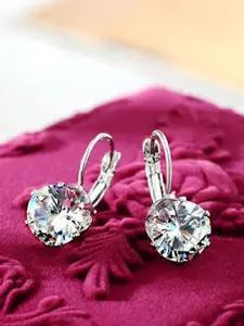 OOMPH Silver-Plated Handcrafted Circular Drop Earrings