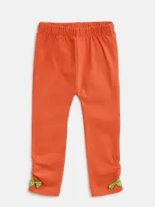 Moms Love Girls Orange Solid Lounge Pants MLS20362XXGCPR