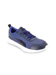 Puma Men Navy Blue Mesh Mid-Top Running Shoes