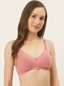Inner Sense Mauve Solid Organic Cotton Antimicrobial Wire-Free Padded Sustainable Bra ISB068