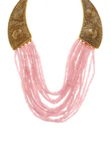 Bamboo Tree Jewels Gold-Toned Metal Handcrafted Necklace