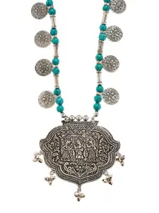 Bamboo Tree Jewels Silver-Toned Metal Handcrafted Necklace