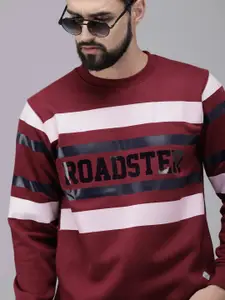 The Roadster Lifestyle Co Men Maroon Printed Sweatshirt