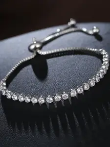 Peora Alloy Silver-Plated Multistrand Bracelet