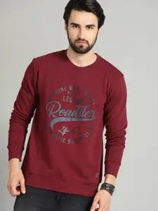 The Roadster Lifestyle Co Men Red Printed Sweatshirt