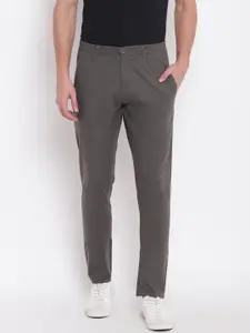 Sweet Dreams Men Charcoal Grey Regular Fit Solid Trousers