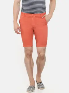 Sweet Dreams Men Coral Orange Solid Regular Shorts