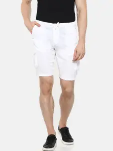 Sweet Dreams Men White Solid Cargo Shorts