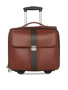 MBOSS Unisex Tan Brown Overnighter Trolley Bag with Laptop Compartment