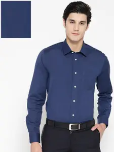 Blackberrys Men Navy Blue Slim Fit Solid Formal Shirt