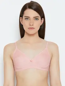 Lady Lyka Entizer Peach-Coloured Solid Non-Wired Non Padded Everyday Bra