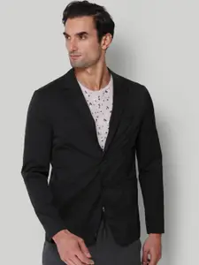 SELECTED Men Black Solid Single-Breasted Casual Blazer