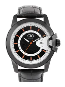 GIO COLLECTION Men Black & White Dial Watch G0066-04