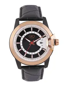 GIO COLLECTION Men Black & White Dial Watch G0066-07