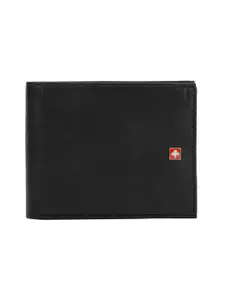 SWISS MILITARY Men Black Solid Two Fold Wallet