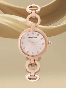 Marie Claire Women Rose Gold-Toned Analogue Watch MC 9E-A