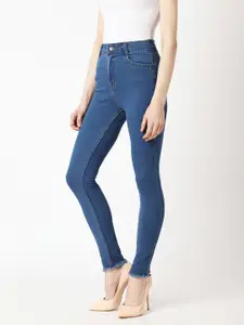 Miss Chase Women Blue Skinny Fit High-Rise Clean Look Jeans