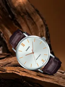 Casio Enticer Men Silver Analogue watch A1618 MTP-VT01L-7B2UDF