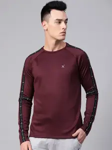 HRX by Hrithik Roshan Men Burgundy Rapid Dry Solid Sweatshirt