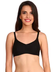 Jockey Black Solid Non-Wired Non Padded Everyday Bra