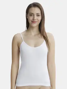 Jockey Women White Solid Camisole 1487-0110