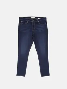 Levis Women Blue Skinny Fit Mid-Rise Clean Look Jeans