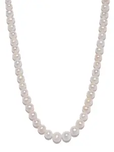 justpeachy White Perfect Round Fresh Water Pearl Necklace