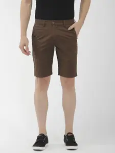 The Indian Garage Co Men Brown Solid Slim Fit Chino Shorts