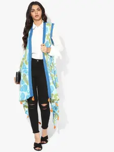 AKKRITI BY PANTALOONS Printed Asymmetric Hem Shrug