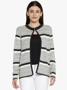 Annabelle by Pantaloons Grey Striped Shrug