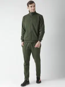 GRIFFEL GRIFFEL Men Green Solid Tracksuit