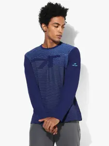 Alcis Navy Blue Striped Sweatshirt