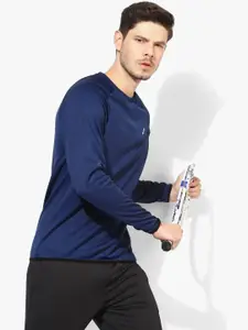 Alcis Navy Blue Self Design Sweatshirt